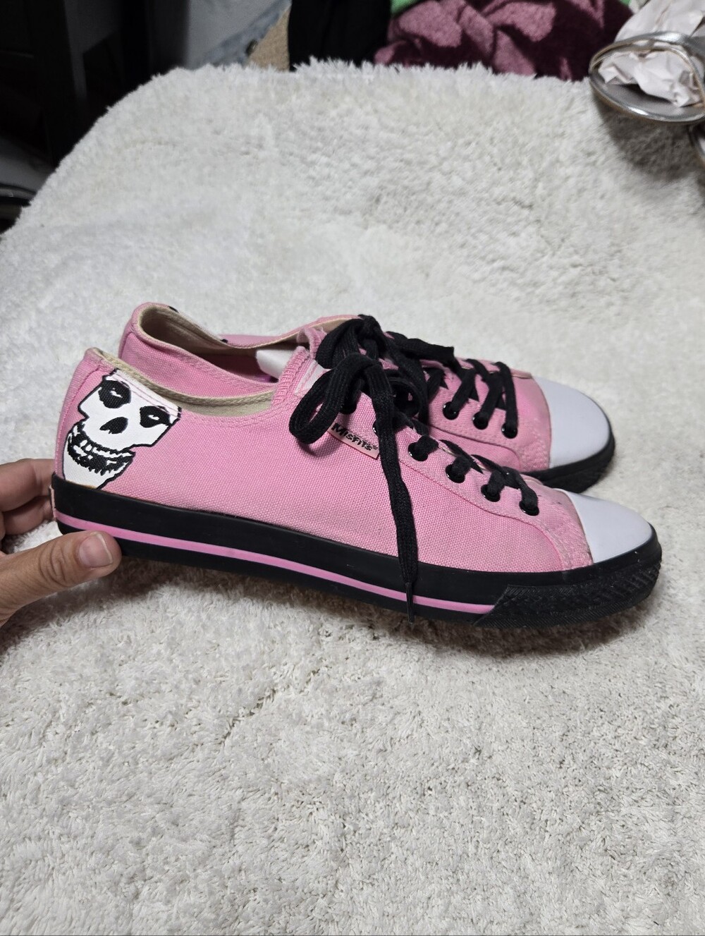 Pink Vision Street Wear x Misfits canvas low-top sneakers Sz 10 Men